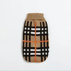 New Pet Sweater For Dog & Cat, Winter Dog Grid Sweater, Cute Cat Clothes